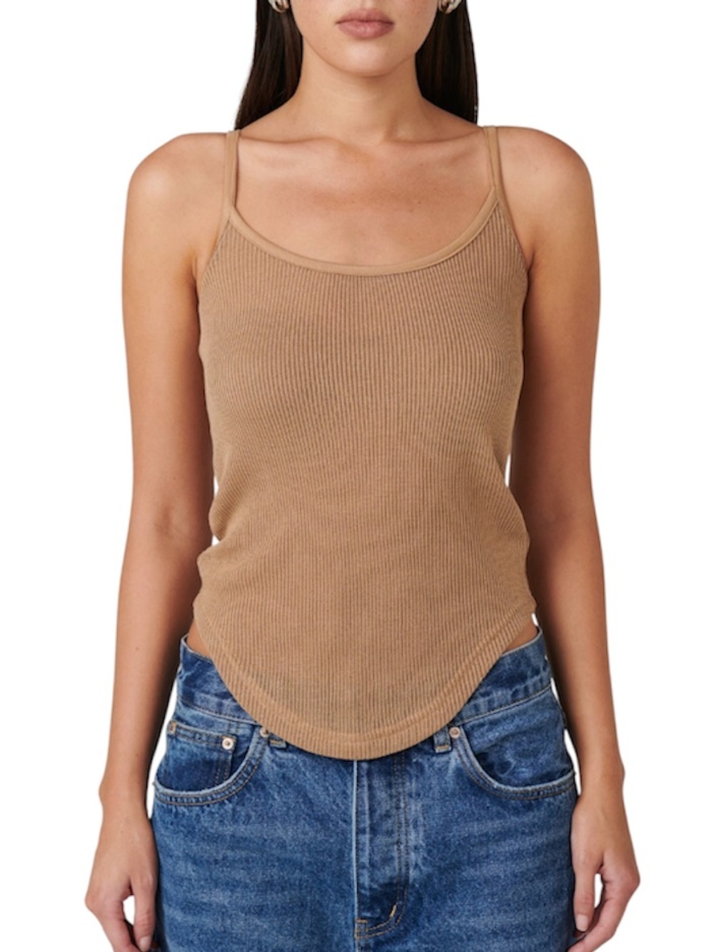 NWT BAYSE Women’s Daton Singlet Top - Latte